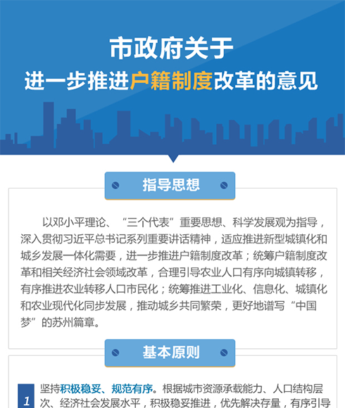 图解：市政府关于进一步推进户籍制度改革的意见