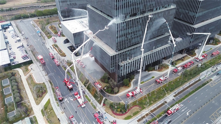 苏州消防救援支队全市同步开展高层建筑测试演练