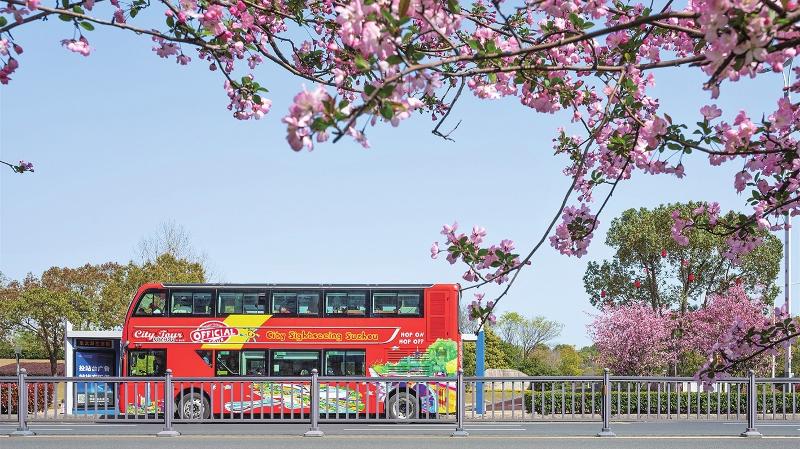“东太湖S湾旅游专线”双层观光巴士