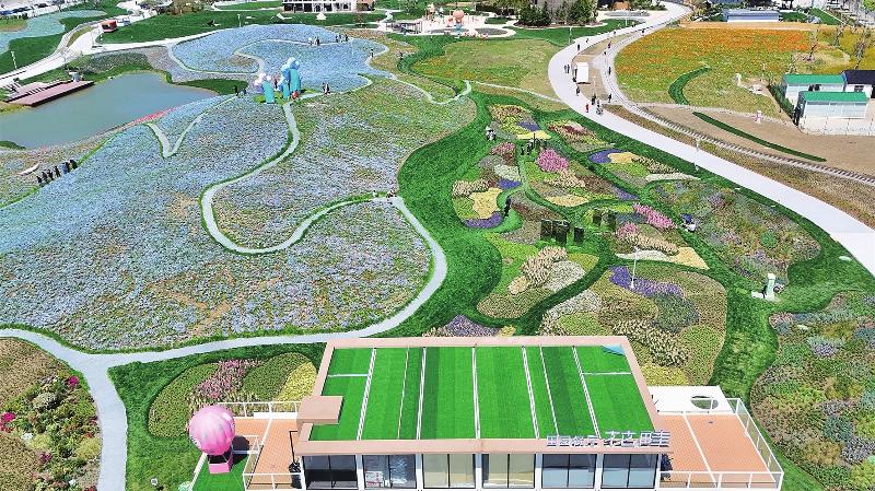 尹山花谷已进入收尾阶段