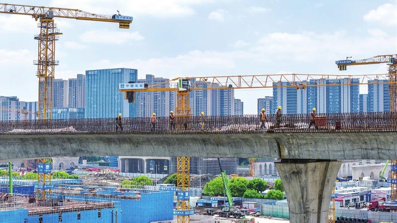 苏州北站综合枢纽改扩建施工现场